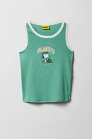 Girls Peanuts Embroidered Ribbed Tank