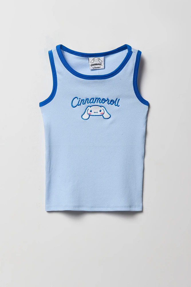 Débardeur côtelé avec motif brodé Cinnamoroll pour fille