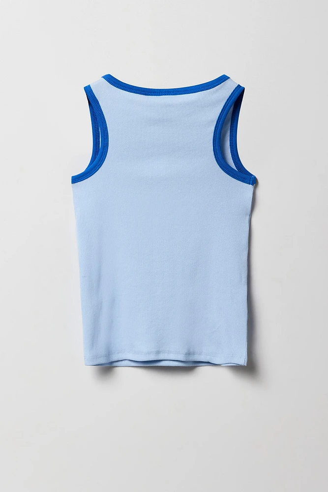 Girls Cinnamoroll Embroidered Ribbed Tank