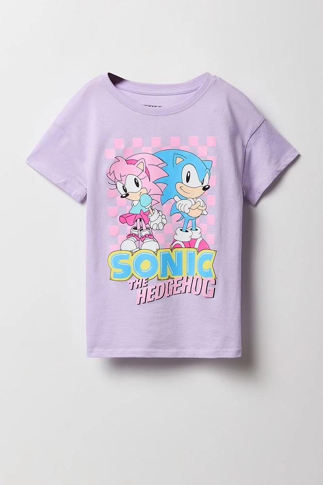 T-shirt à imprimé Sonic the Hedgehog pour fille