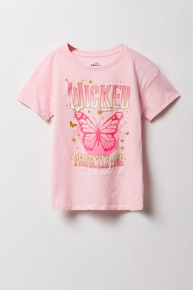 T-shirt Ã  imprimÃ© Wicked Perfectly Pink pour fille