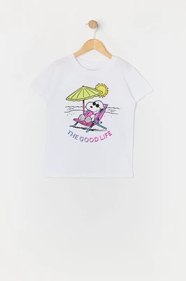 Girls Snoopy Good Life Graphic T-Shirt