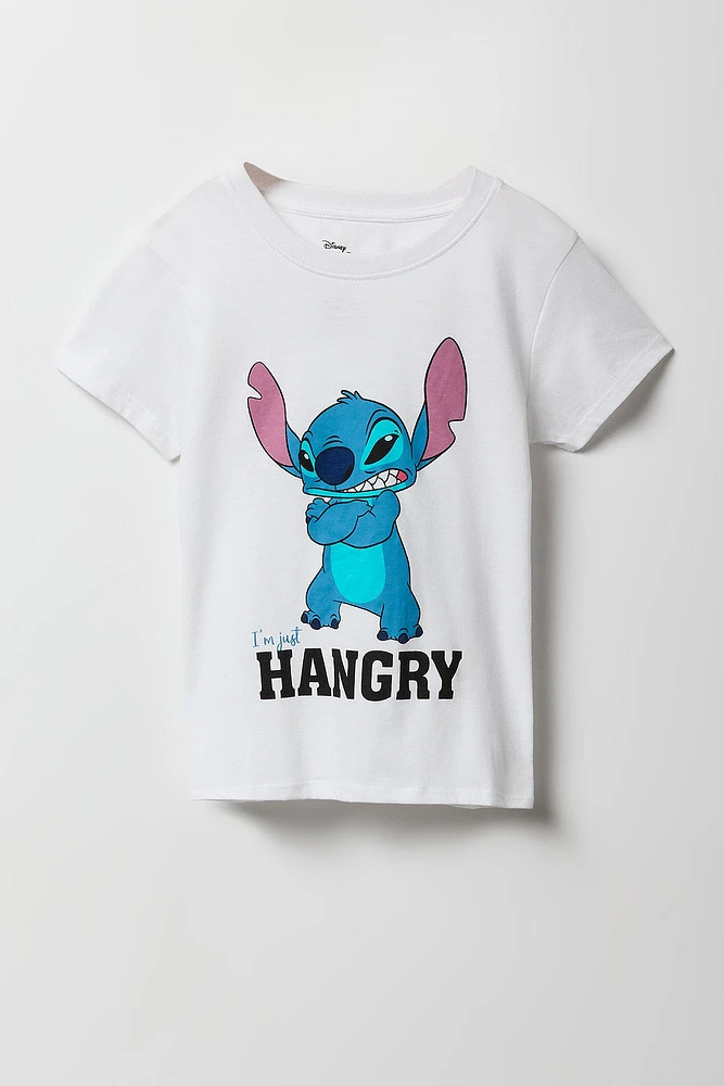 T-shirt Ã  imprimÃ© Hangry Stitch pour filles