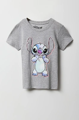 Girls Shocked Stitch Graphic T-Shirt