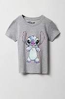 Girls Shocked Stitch Graphic T-Shirt