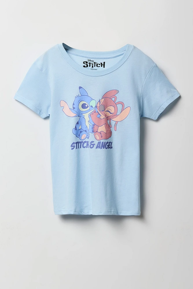 T-shirt Ã  imprimÃ© Stitch & Angel pour filles