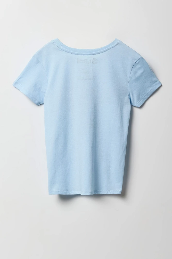 T-shirt à imprimé Stitch & Angel Blue pour filles