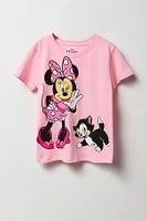 T-shirt rose Ã  imprimÃ© Minnie Mouse pour fille