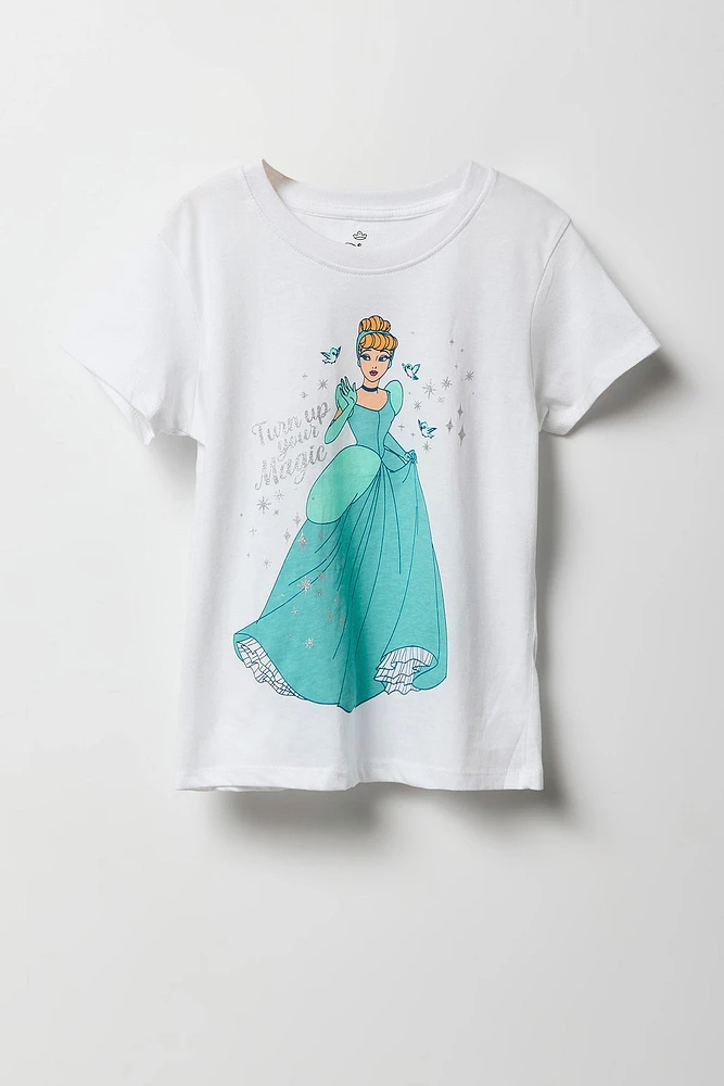 T-shirt à imprimé Cinderella pour fille