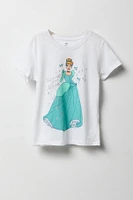 T-shirt à imprimé Cinderella pour fille