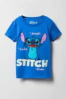 Girls Stitch Cute Small Alien Graphic T-Shirt