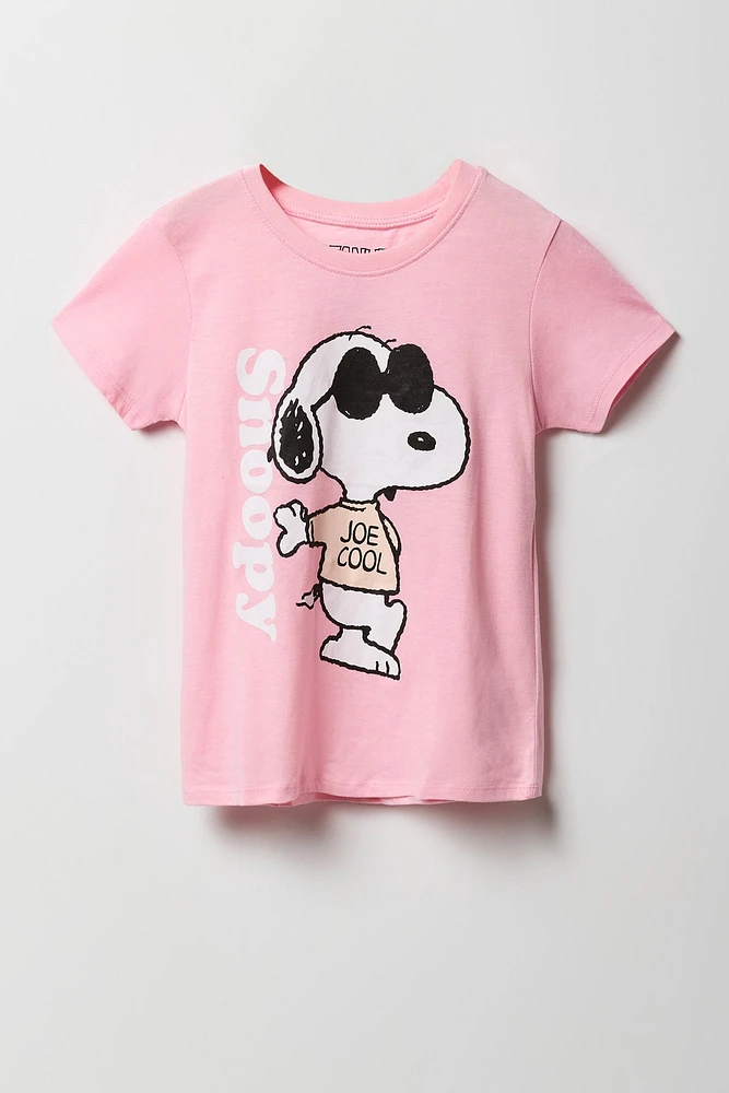 Girls Cool Snoopy Graphic T-Shirt