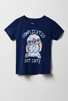 T-shirt à imprimé Complicated But Cute pour fille