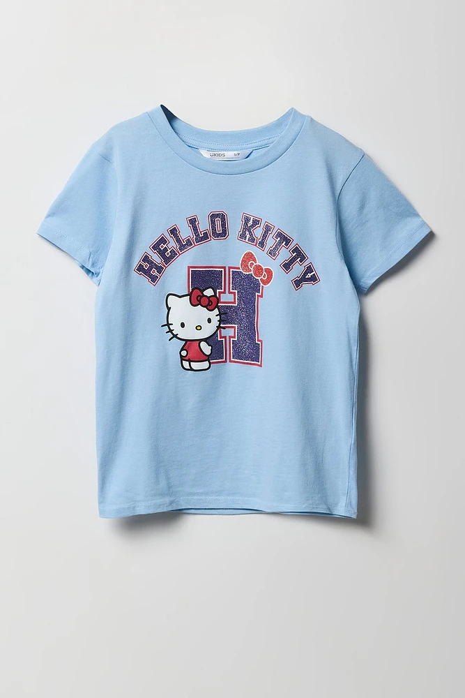 T-shirt Ã  imprimÃ© Hello Kitty scintillant pour fille