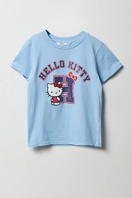 T-shirt à imprimé Hello Kitty scintillant pour fille