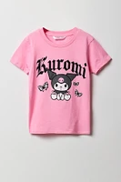 T-shirt Ã  imprimÃ© Kuromi papillon pour fille