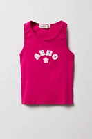Girls Aero Puff Print Ribbed Tank