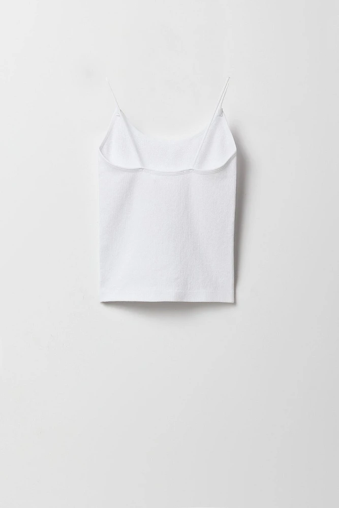 Camisole cÃ´teÃ©e avec bretelles ultramincces pour fille