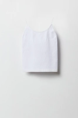 Camisole côtelée à fines bretelles pour fille