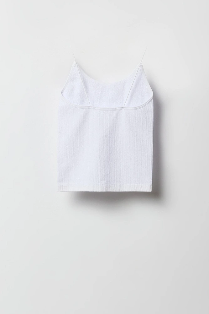 Camisole côtelée à fines bretelles pour fille