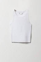 Camisole côtelée à col haut pour filles