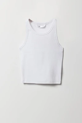 Camisole côtelée à col haut pour filles