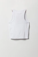 Camisole côtelée à col haut pour filles