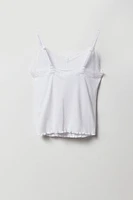 Camisole côtlée à imprimé Destination avec liséré de dentelle pour fille