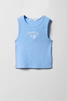 Débardeur avec motif tropical brodé pour fille