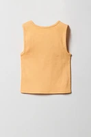 Débardeur avec motif tropical brodé pour fille