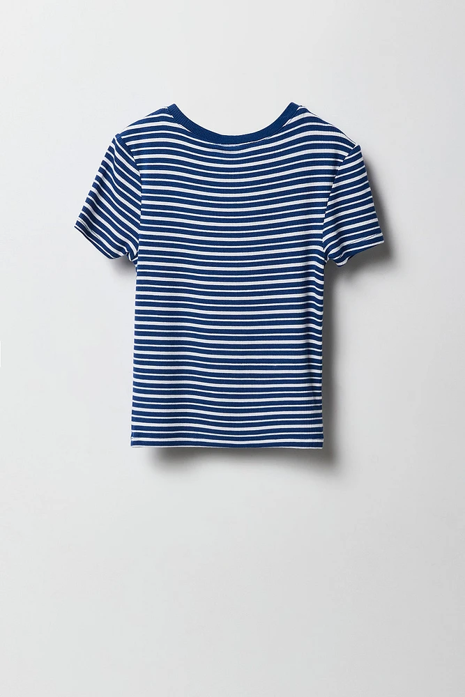 Girls Ribbed Baby T-Shirt