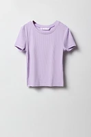 Girls Ribbed Baby T-Shirt
