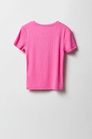 Girls Ribbed Baby T-Shirt