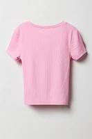Girls Ribbed T-Shirt