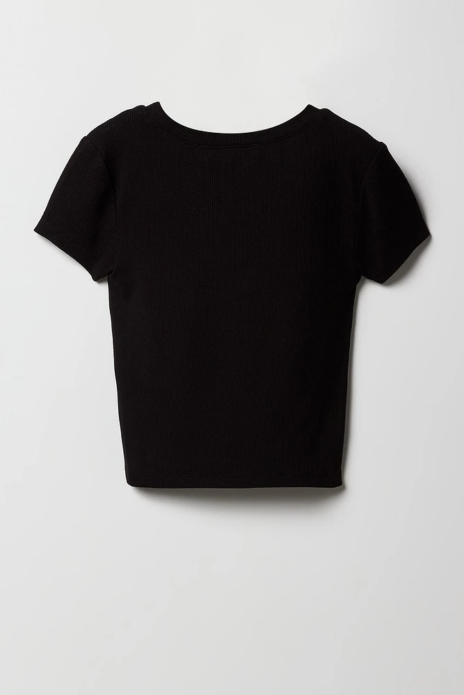 Girls Ribbed T-Shirt