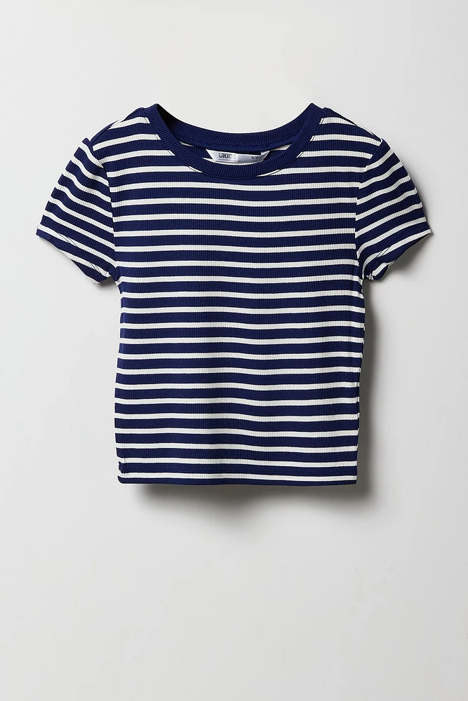 T-shirt côtelé pour filles