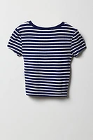 T-shirt côtelé pour filles