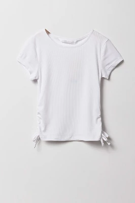T-shirt cintré et côtelé sur le côté pour filles