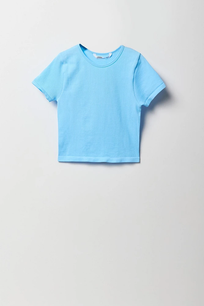 Girls Seamless Ribbed T-Shirt
