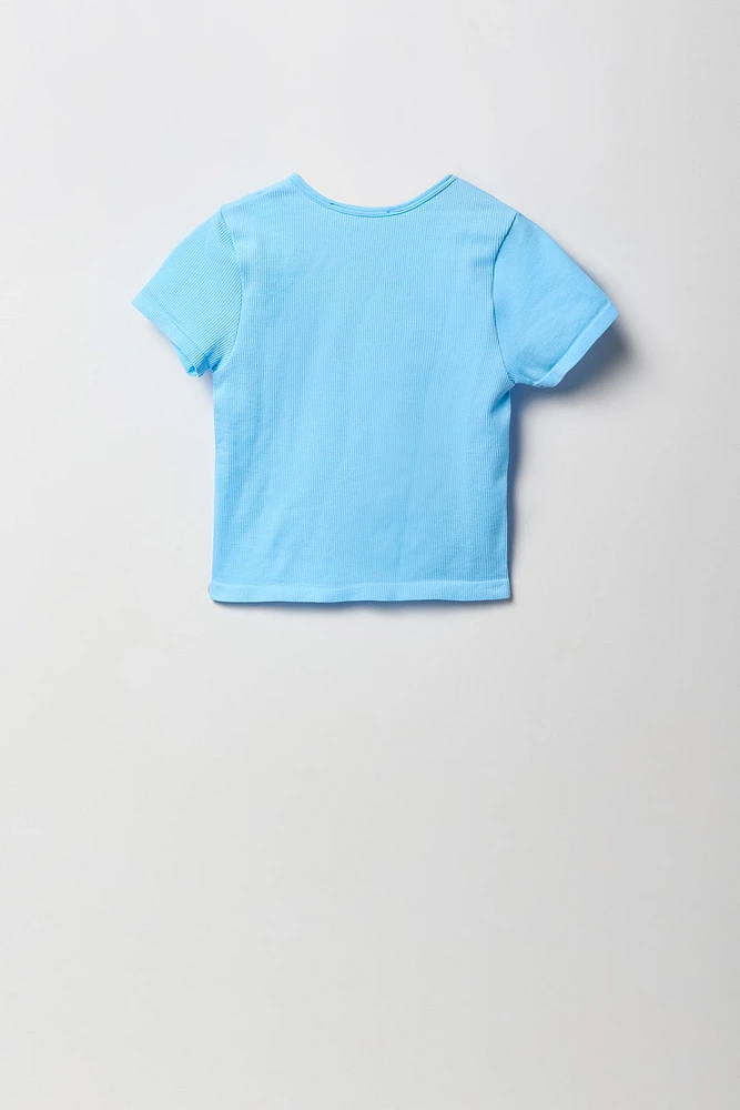 Girls Seamless Ribbed T-Shirt