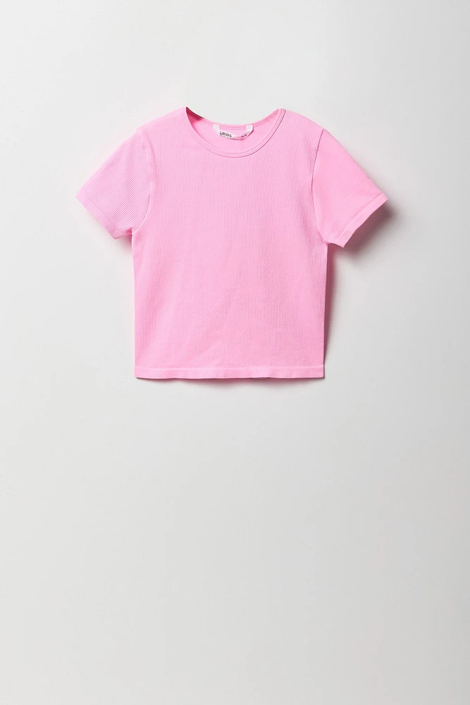Girls Seamless Ribbed T-Shirt