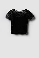 Girls Lace T-Shirt & Cami 2 Piece Set