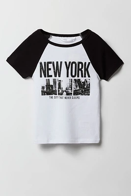 Girls City Graphic Raglan T-Shirt