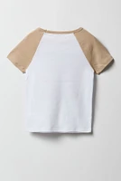T-shirt à manches raglan avec imprimé City pour fille
