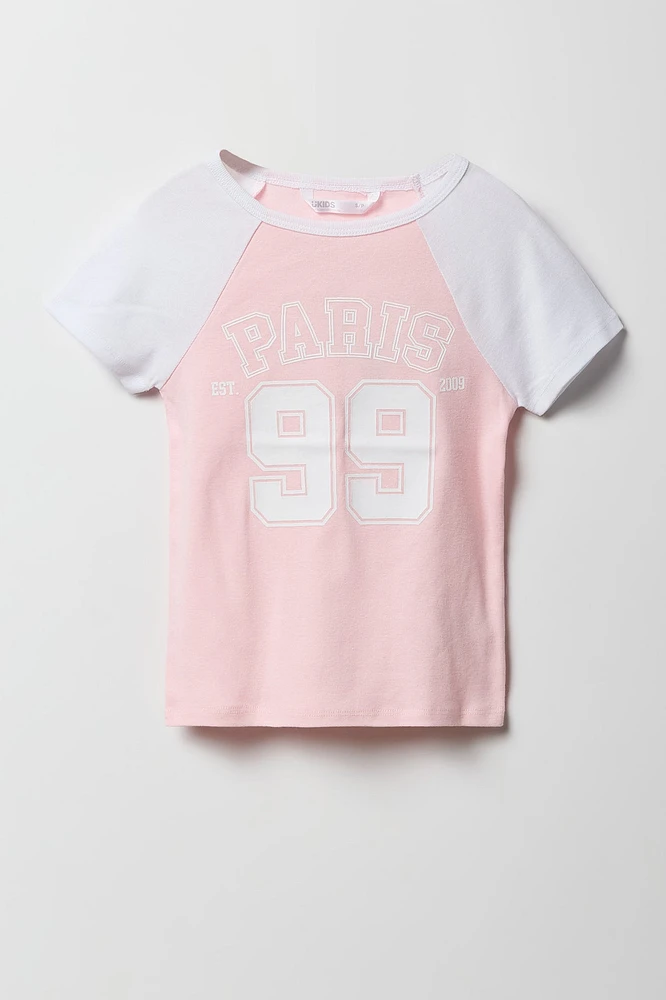 Girls City Graphic Raglan T-Shirt