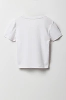 Girls Graphic Ribbed Baby T-Shirt