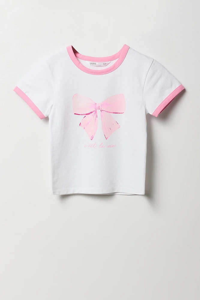 T-shirt Ringer à imprimé pour filles