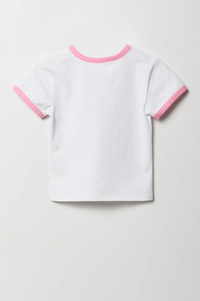T-shirt Ringer à imprimé pour filles