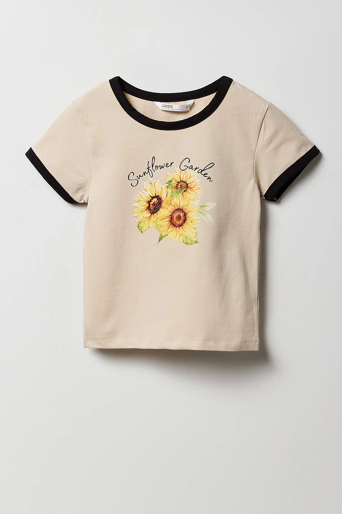 T-shirt Ringer à imprimé pour filles