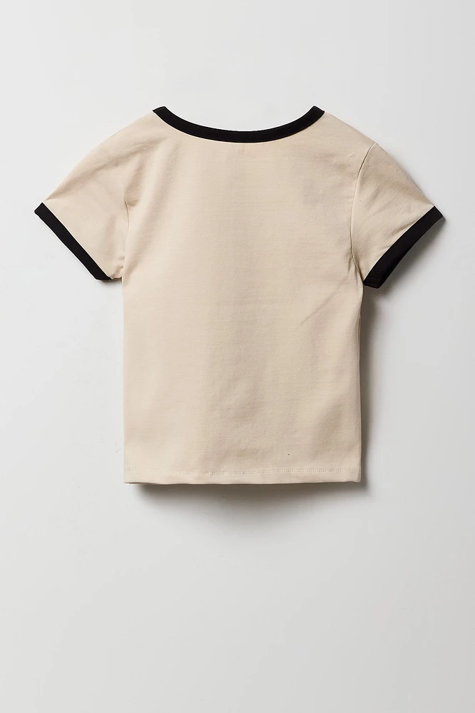 T-shirt Ringer à imprimé pour filles